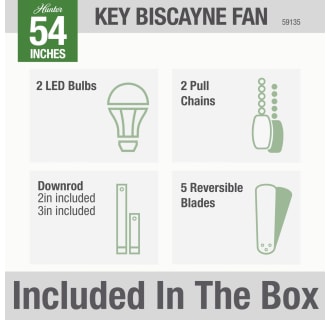 Hunter 59135 Key Biscayne Included in Box