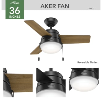 Hunter 59302 Aker Ceiling Fan Details