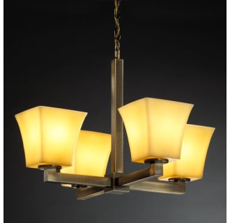 Antique Brass with Amber Shades finish with (-40) Square Flared shade option