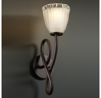Dark Bronze finish with (-56) Tulip with Rippled Rim and White Frosted shade option