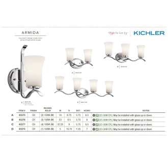 The Kichler Armida collection in chrome from the Kichler catalog.