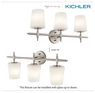 The Kichler Arvella Collection can be installed with glass up or down.