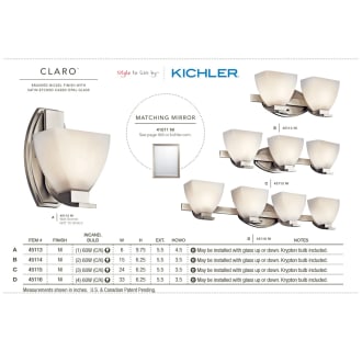 The Kichler Claro collection from the Kichler catalog.