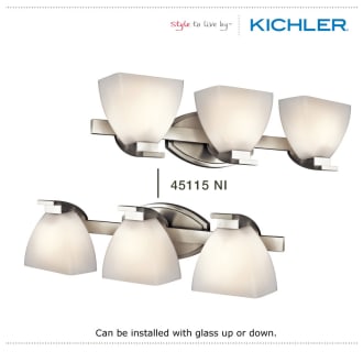 The Kichler Claro collection can be installed with the glass up or down.