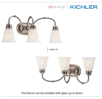 The Kichler Durham Collection can be installed with glass up or down.