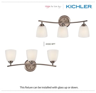 The Kichler Granby Collection can be installed with glass up or down.