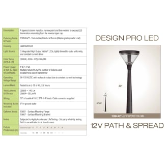 Kichler 15804AZT Design Pro LED Specifications