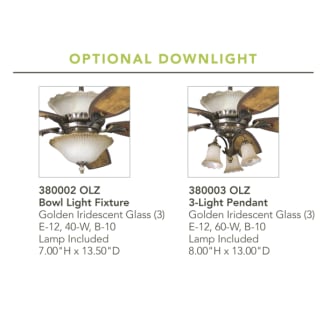Kichler Golden Iridescence light kit options