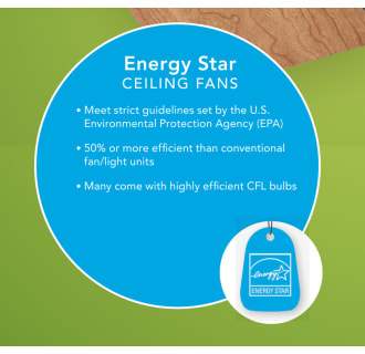 The Kichler Rivetta fan is Energy Star rated.
