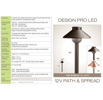 Kichler 15821 Design Pro LED Specifications