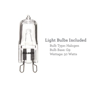 This light fixture includes G9 halogen bulbs
