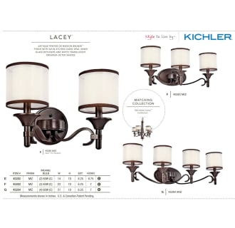 The Kichler Lacey Collection in Mission Bronze from the Kichler Catalog.