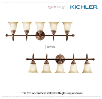 The Kichler Larissa Collection can be installed with glass up or down.