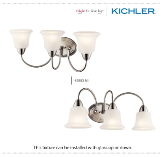 The Kichler Nicholson Collection can be installed with glass up or down.