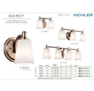 The Kichler Quincy Collection in Classic Bronze from the Kichler Catalog.