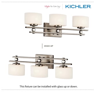 The Kichler Revere Collection can be installed with glass up or down.