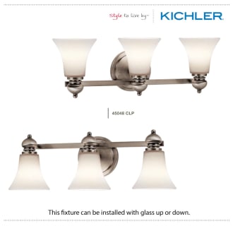 The Kichler Sheila Collection can be installed with glass up or down.