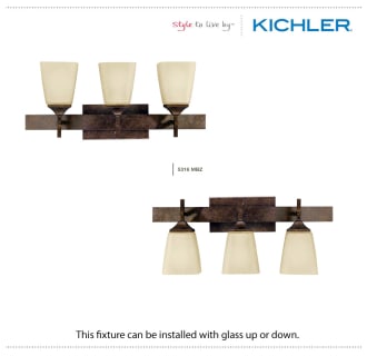 The Kichler Souldern Collection can be installed with glass up or down.