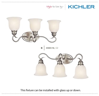 The Kichler Tanglewood Collection can be installed with glass up or down.