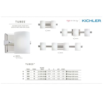 The Kichler Tubes Collection in polished nickel from the Kichler catalog.