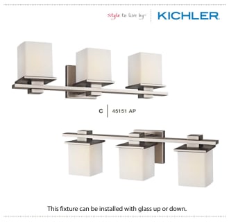 The Kichler Tully Collection can be installed with the glass up or down.