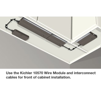 Install at the front of cabinets with optional wire module
