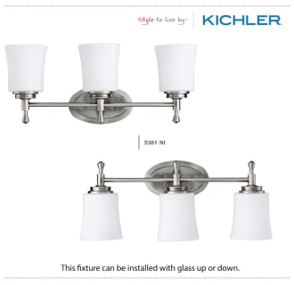 The Kichler Wharton Collection can be installed with glass up or down.
