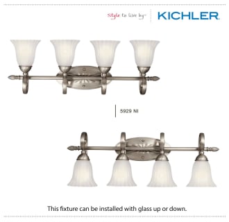 The Kichler Willmore Collection can be installed with glass up or down.