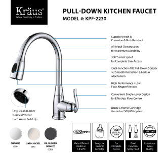 Kraus-KBU14-KPF2230-KSD30-Faucet Features