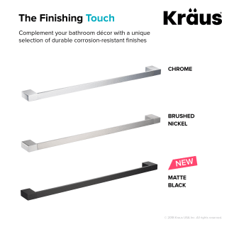 KRAUS Stelios 24-Inch Bathroom Towel Bar In Brushed Nickel – Solid Brass, Modern Design - View #11