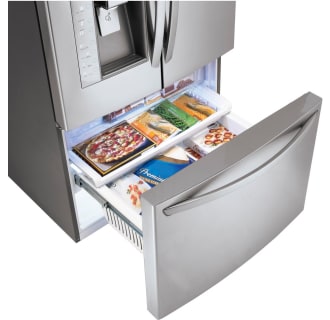 Freezer Drawer Open Showing Two Levels