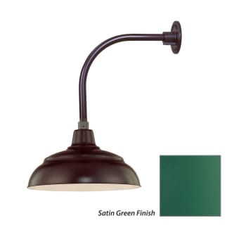 Millennium Lighting-RWHS14-RGN12-Fixture with Satin Green Finish Swatch