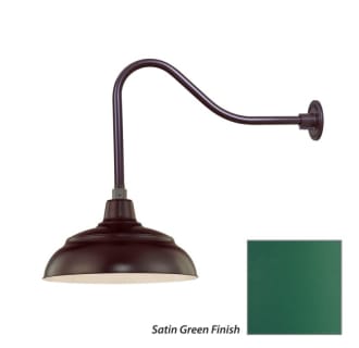 Millennium Lighting-RWHS14-RGN23-Fixture with Satin Green Finish Swatch