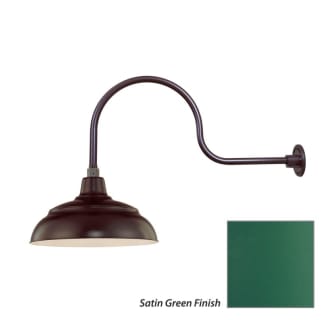 Millennium Lighting-RWHS14-RGN30-Fixture with Satin Green Finish Swatch