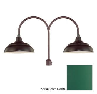 Millennium Lighting-RWHS14-RPAD-Fixture with Satin Green Finish Swatch
