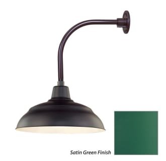 Millennium Lighting-RWHS17-RGN12-Fixture with Satin Green Finish Swatch