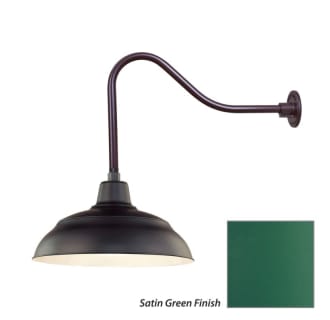 Millennium Lighting-RWHS17-RGN23-Fixture with Satin Green Finish Swatch