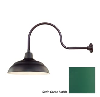 Millennium Lighting-RWHS17-RGN30-Fixture with Satin Green Finish Swatch