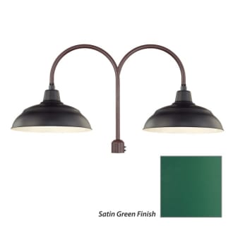 Millennium Lighting-RWHS17-RPAD-Fixture with Satin Green Finish Swatch
