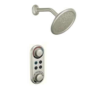 Shower Head and Digital Control in Brushed Nickel