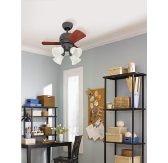 Application Shot of the Micro 24 Fan Shown with Light Fixture
