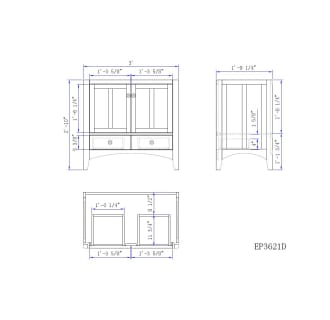 Product EP3621D line drawing