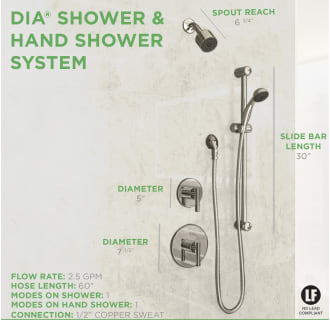 Dia Shower System Dimensions