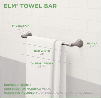 Elm Towel Bar Brushed