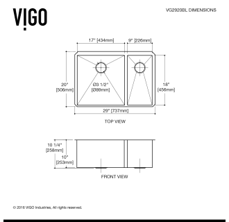 Vigo-VG2920BLK1-Line Drawing