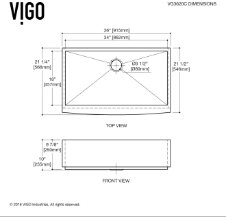 Vigo-VG3620C-Dimensions