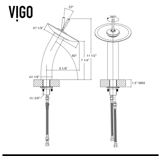 Vigo-VGT021-Faucet Specification Drawing