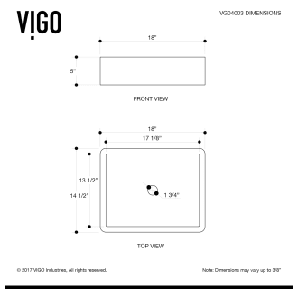 Vigo-VGT1085-Line Drawing - Sink