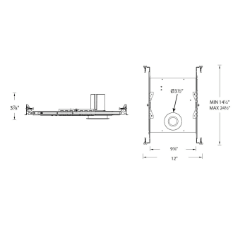 WAC Lighting Ion Frame In Kit Line Drawing