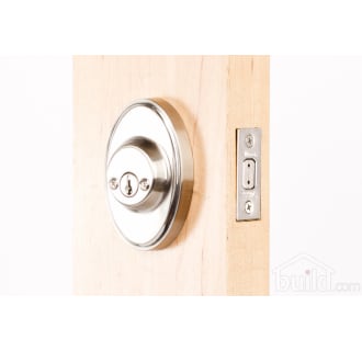 Oval Series 2772 Keyed Entry Deadbolt Outside Angle View